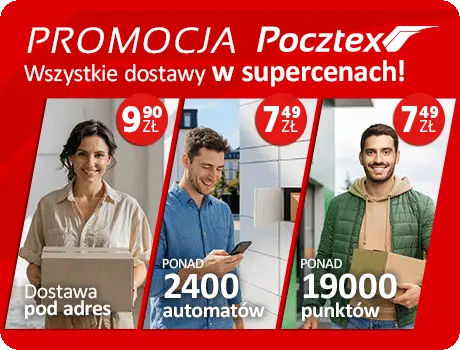 Pocztex - dostawa jedynie 7,49 zł