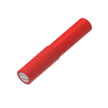 Adapter - gniazdo izolowane 4mm / styk magnetyczny 7mm czerwony